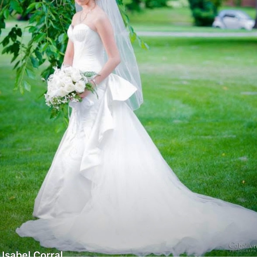 Elegant White Wedding Dress with Train